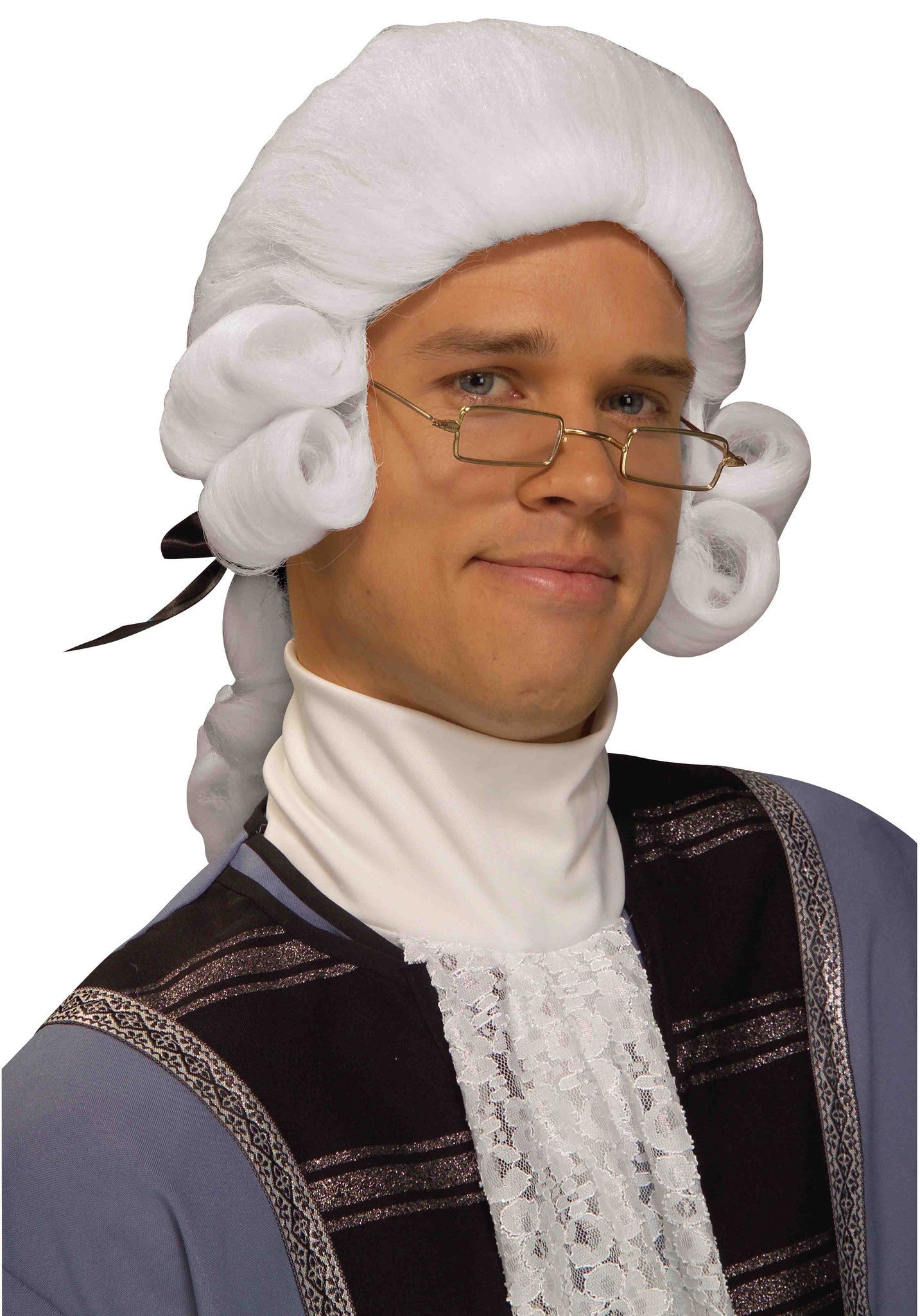 Colonial Man Wigs White Curly Costume Wigs