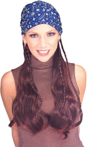 Pirate Wig with Bandanna - Various Colors