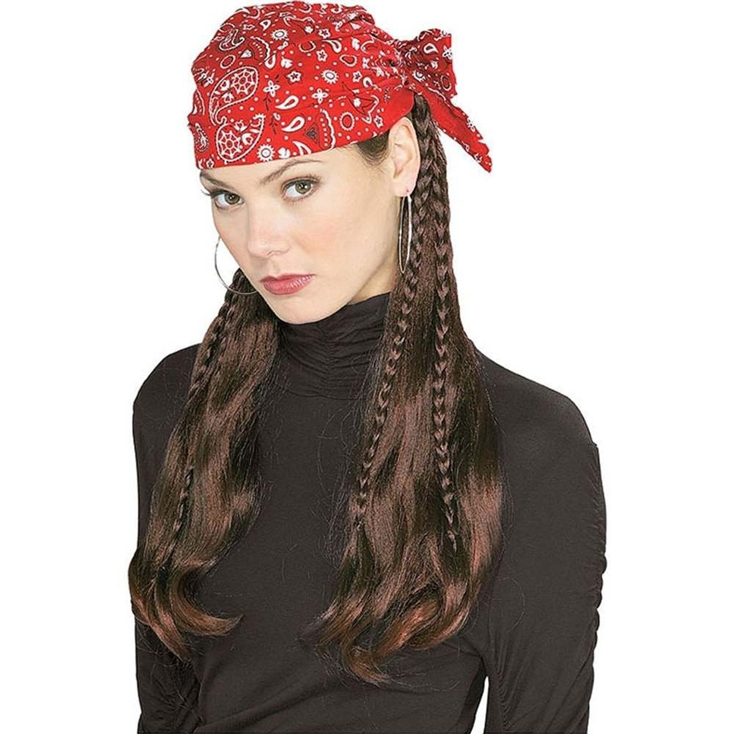 Pirate Wig with Bandanna - Various Colors
