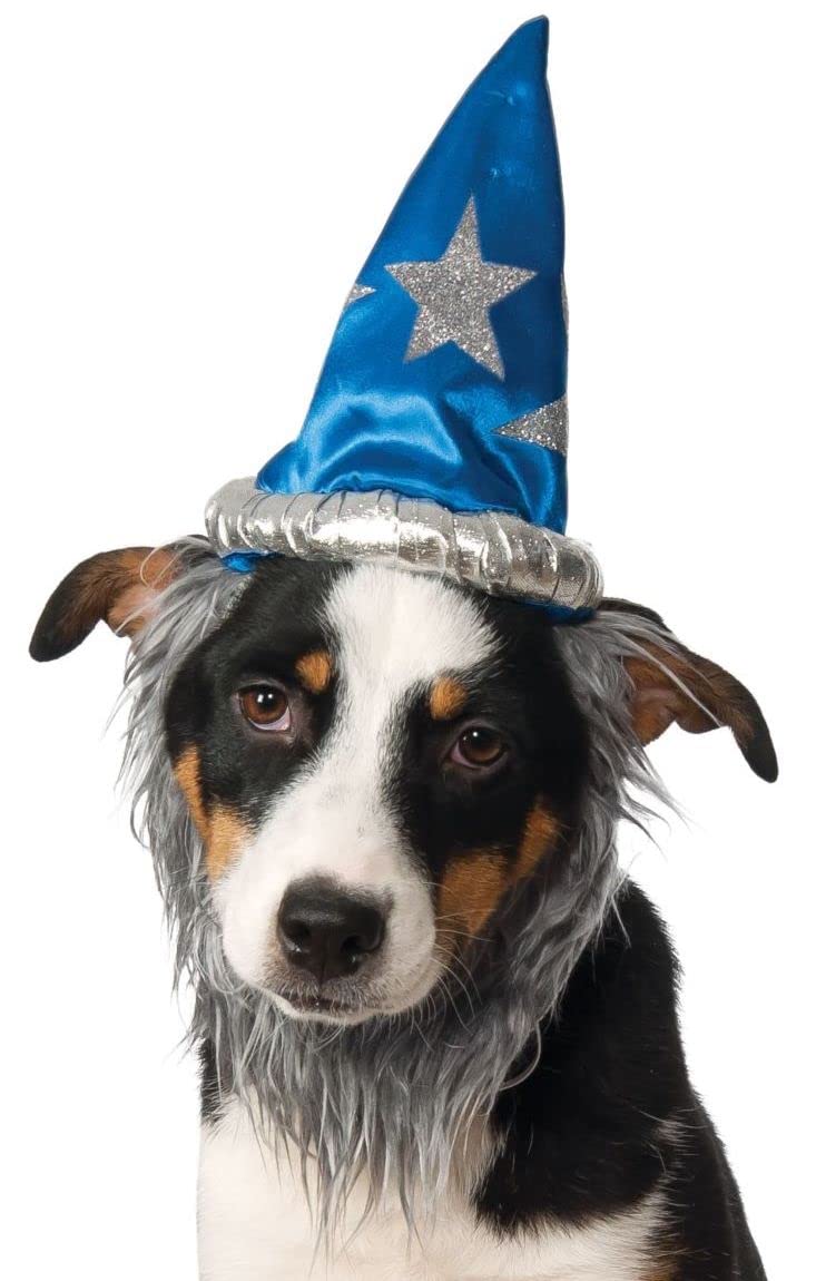 Pets Wizard Hat with Beard Costume Accessory