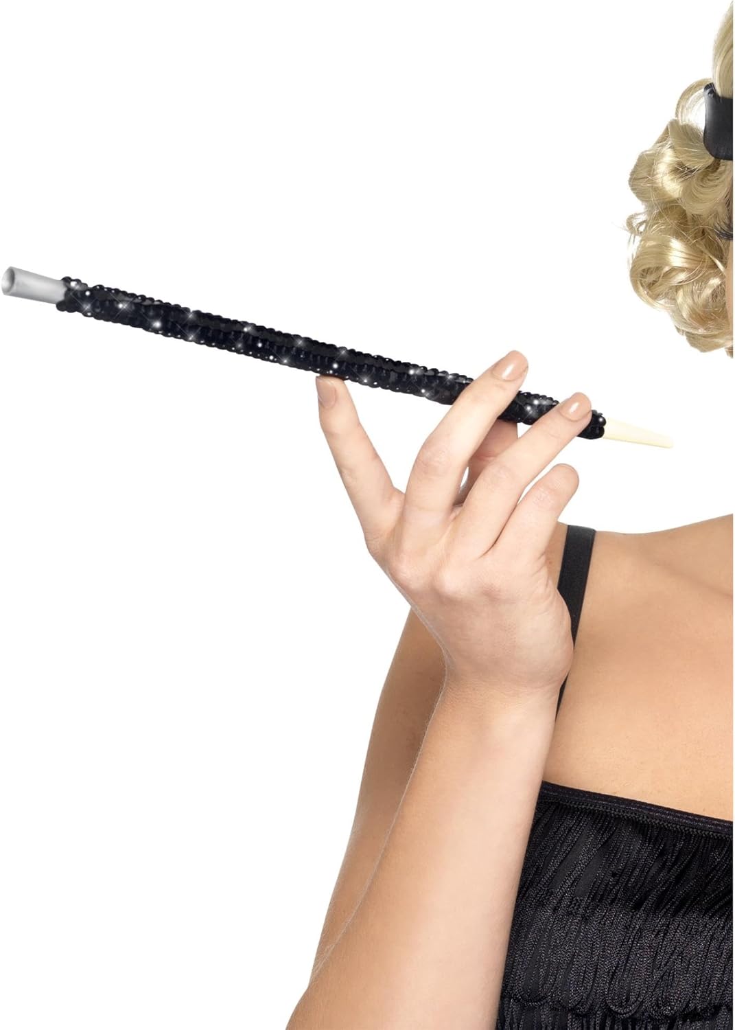 1920's Sequined Black Cigarette Holder Costume Prop Accessory