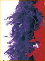 Purple Turkey Feather Boa