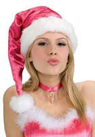 Adults Pink Santa Hat