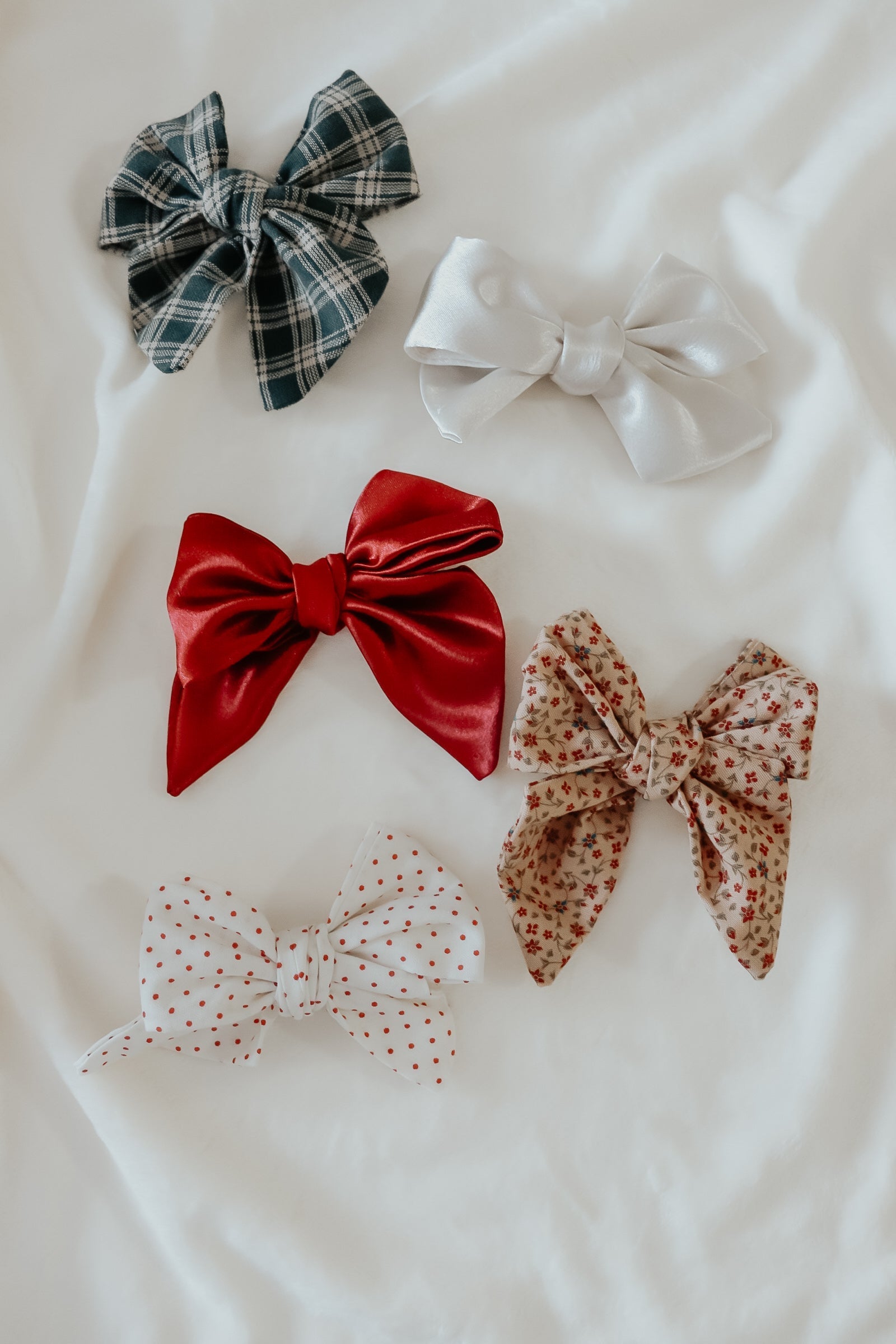 Ruby Bow Clips