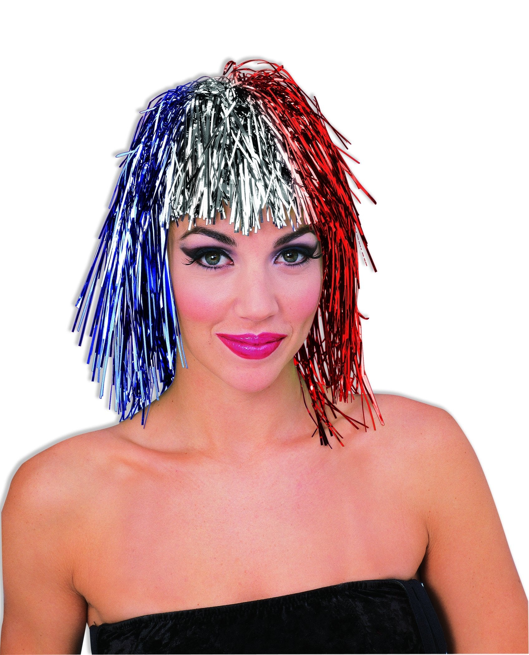 Patriotic Tinsel Costume Wig