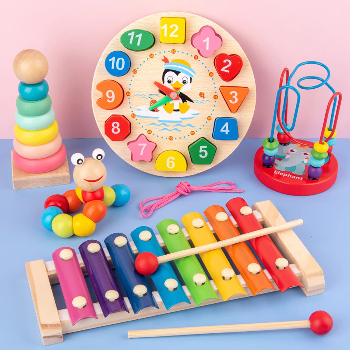 Montessori Wooden Educational Toys, Puzzle, Games for Early Development