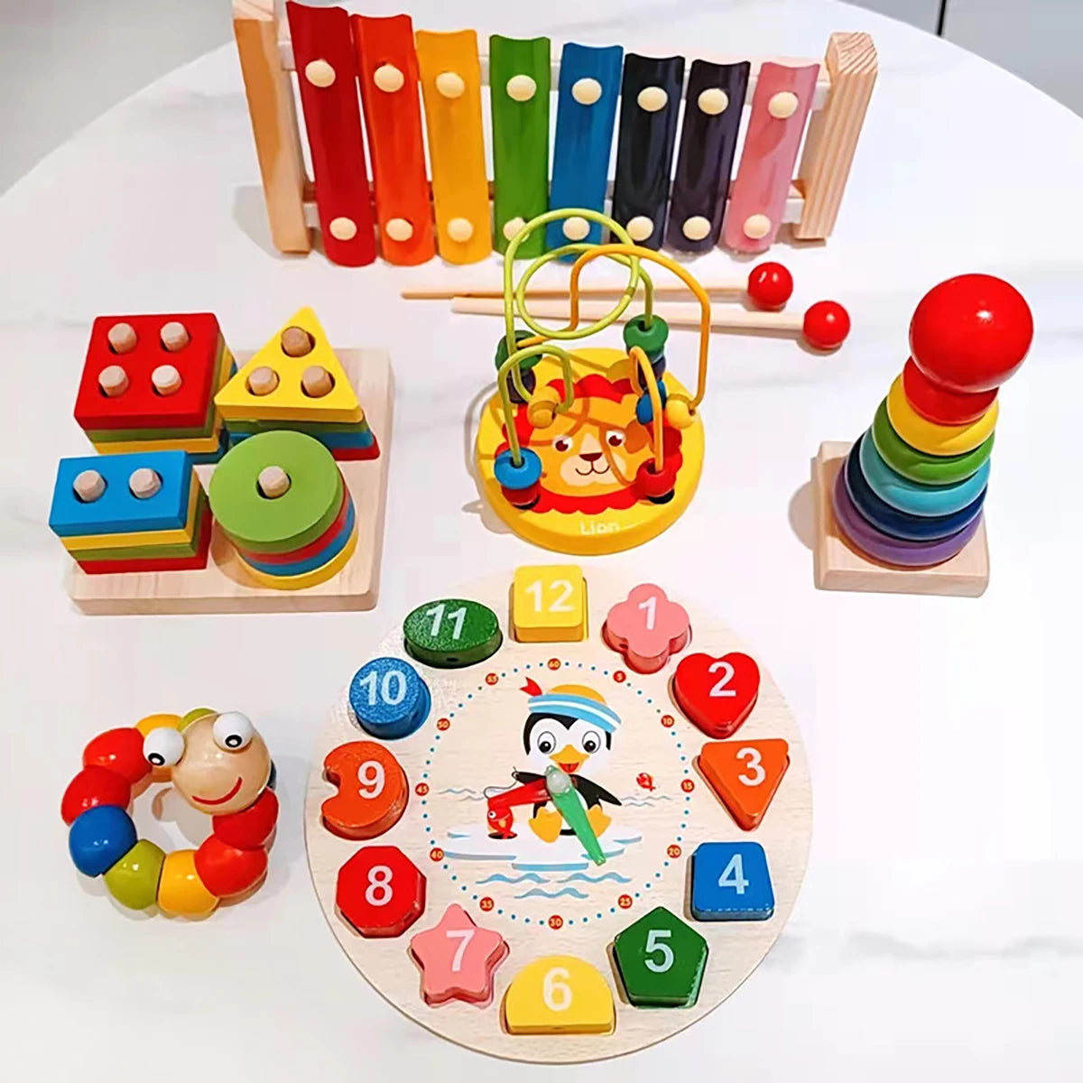 Montessori Wooden Educational Toys, Puzzle, Games for Early Development