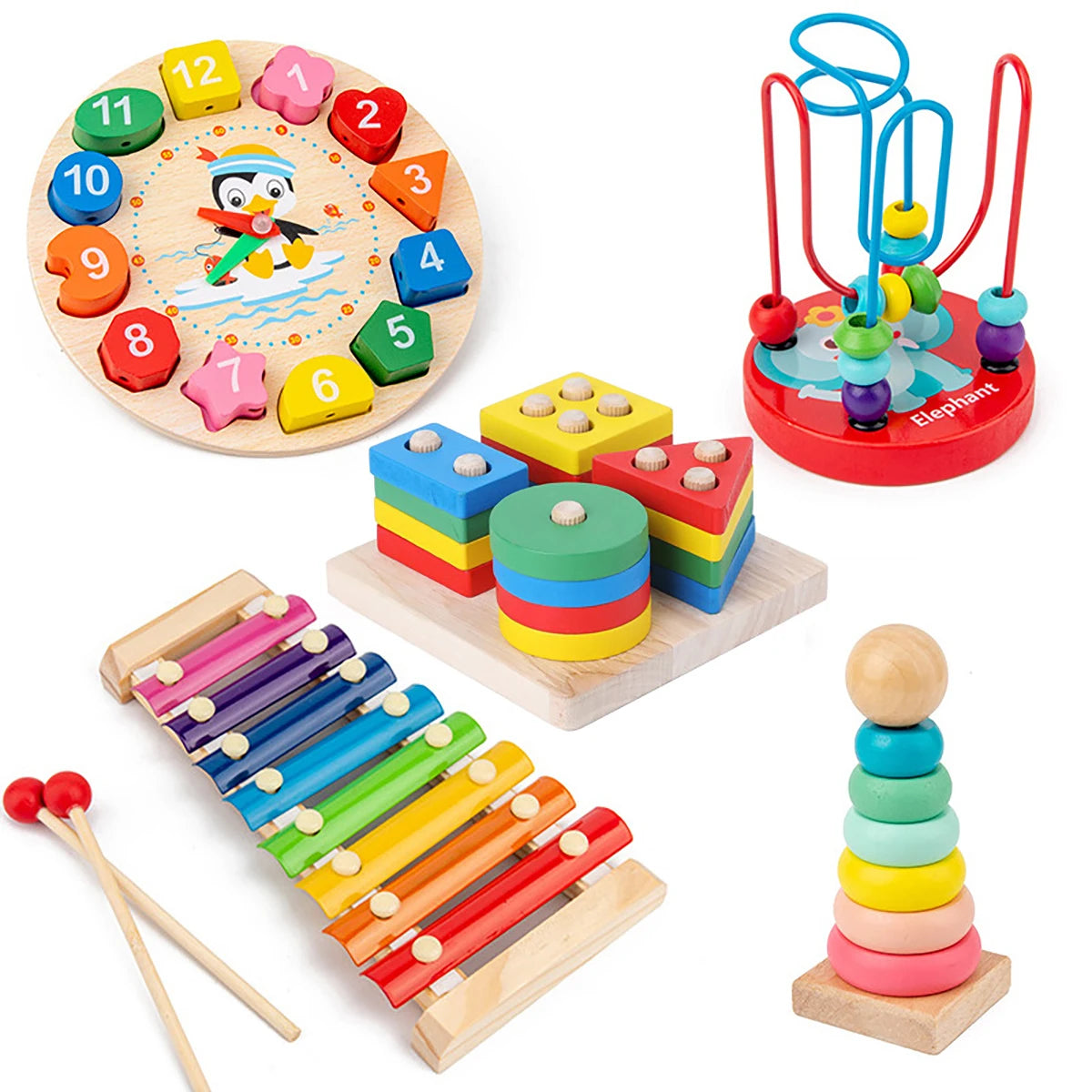 Montessori Wooden Educational Toys, Puzzle, Games for Early Development