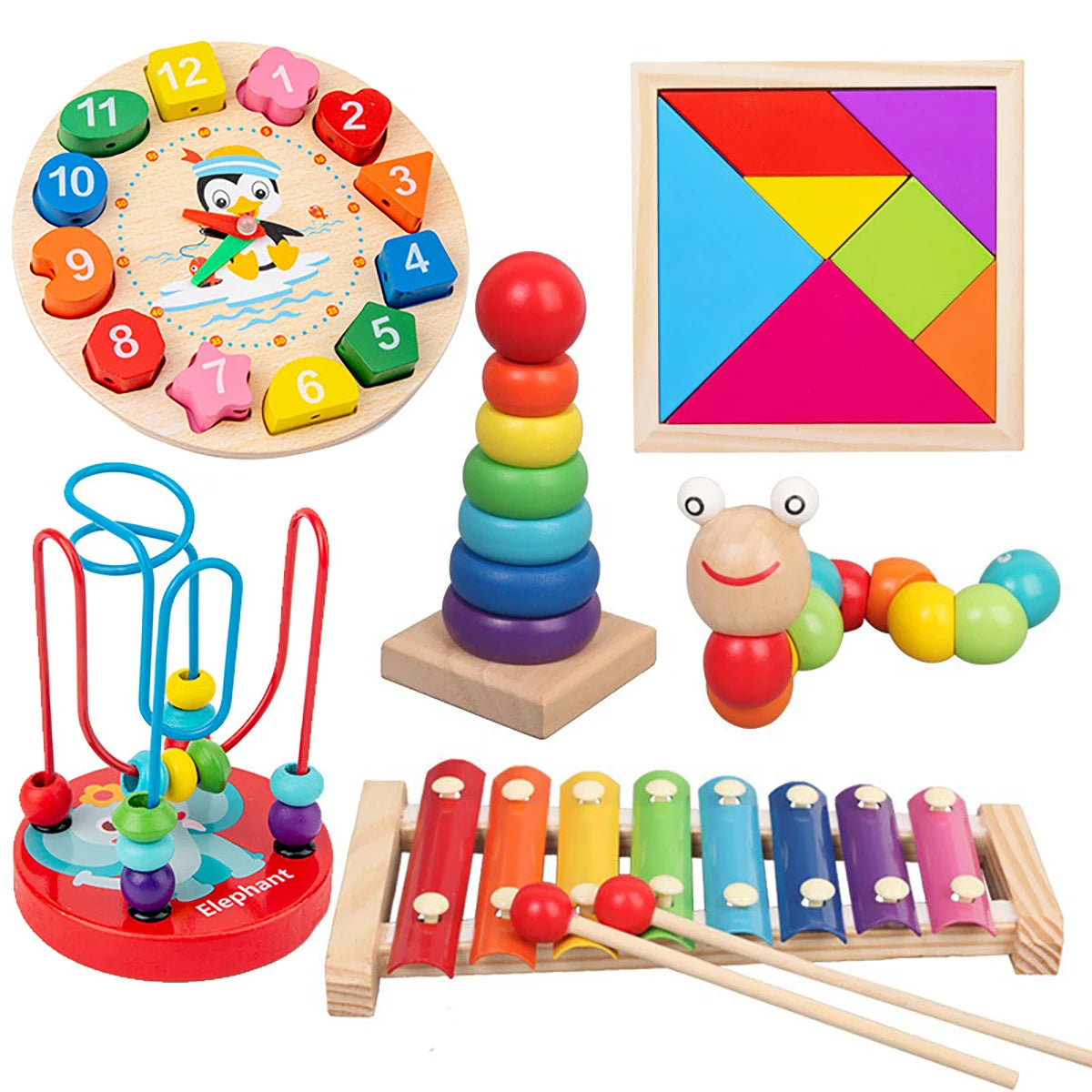 Montessori Wooden Educational Toys, Puzzle, Games for Early Development
