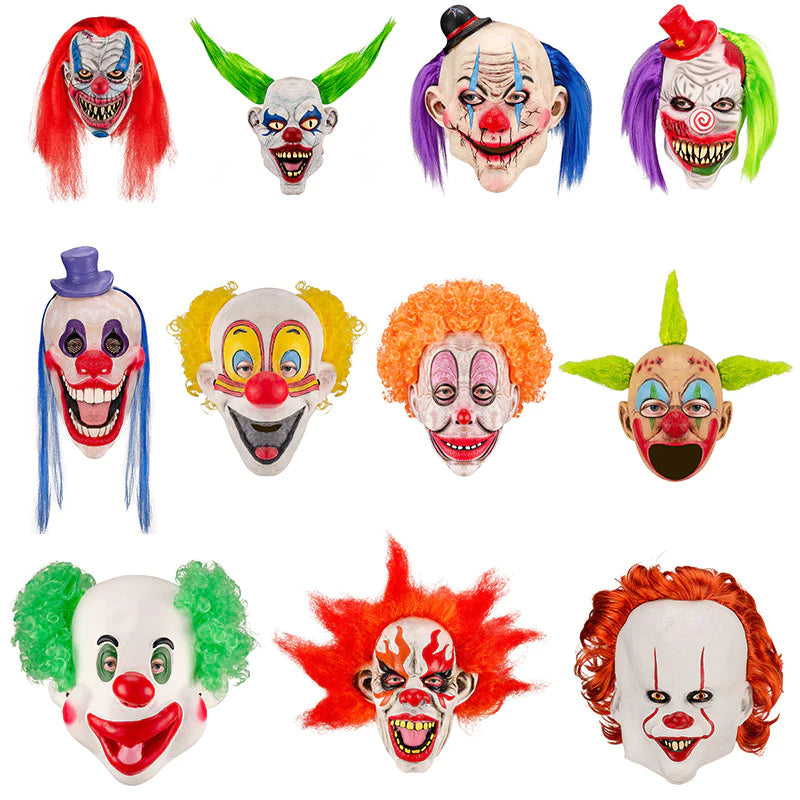 Spooky Latex Clown Masks for Halloween