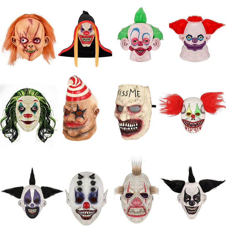 Spooky Latex Clown Masks for Halloween