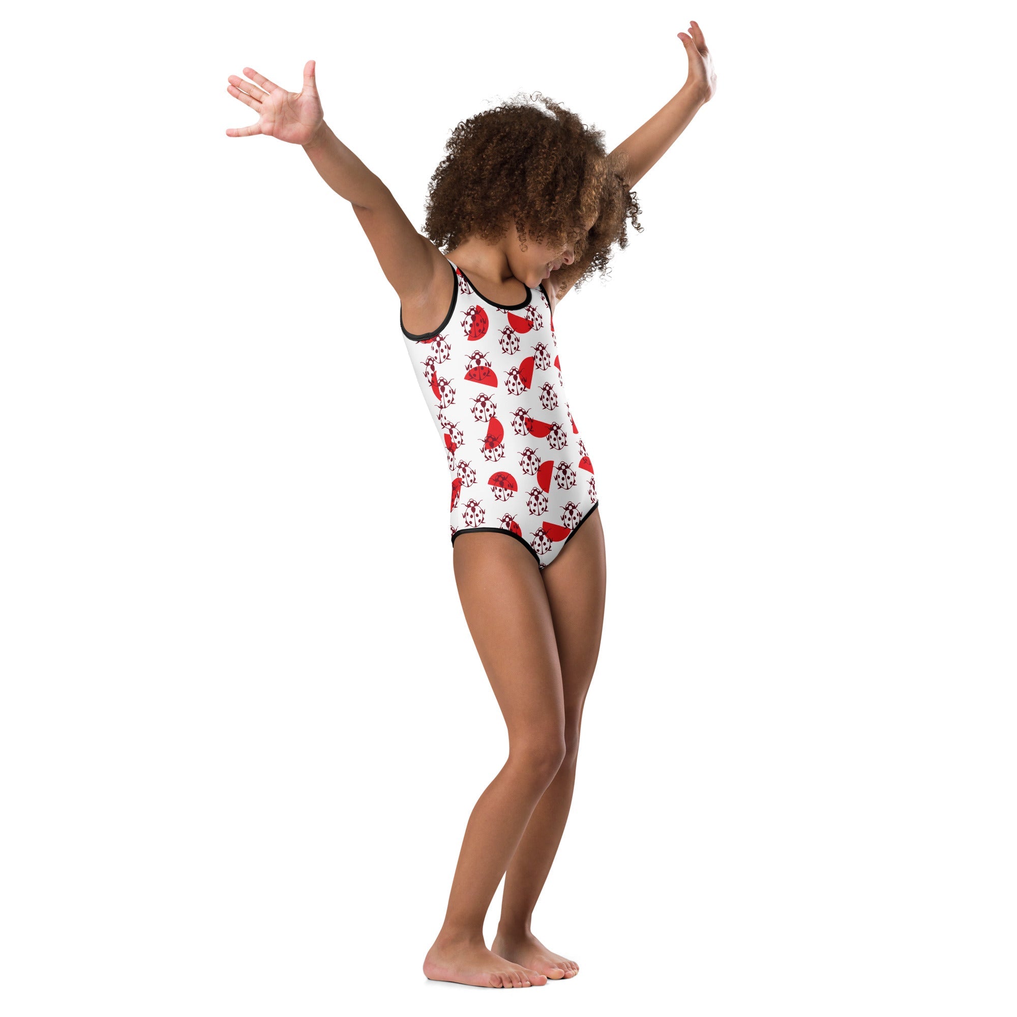 All-Over Print Kids Lady Bug Swimsuit
