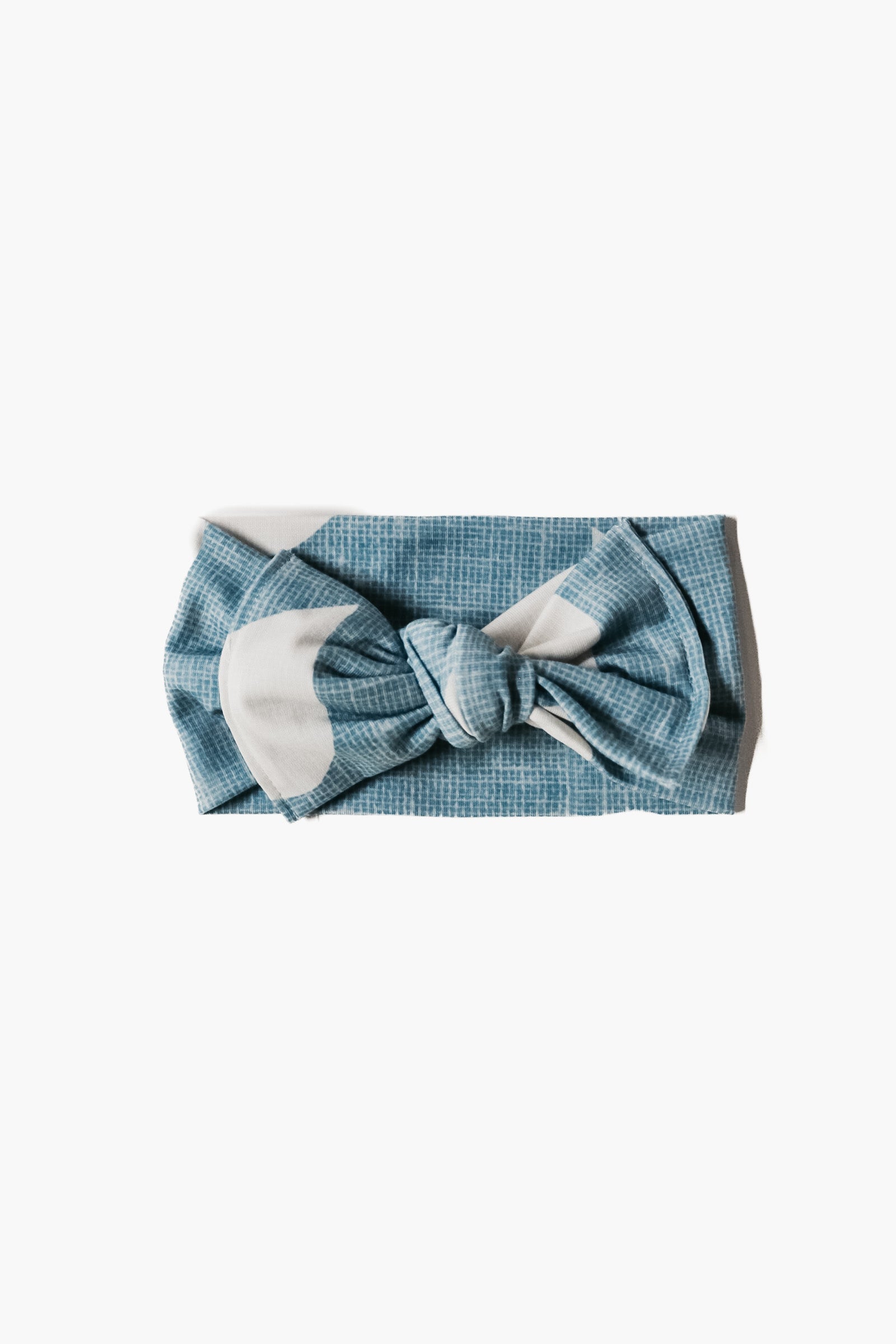 Blue Droplet Bow Headwrap