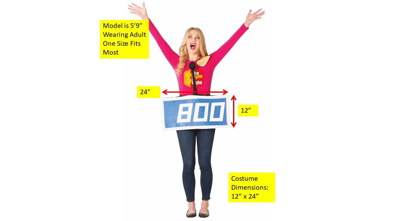 Adults The Price Is Right Blue Contestant Row Costume
