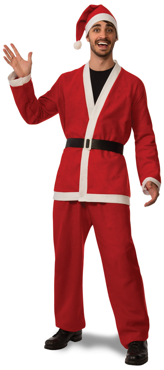 Promotional Flannel Santa Suit With Beard and Moustache
