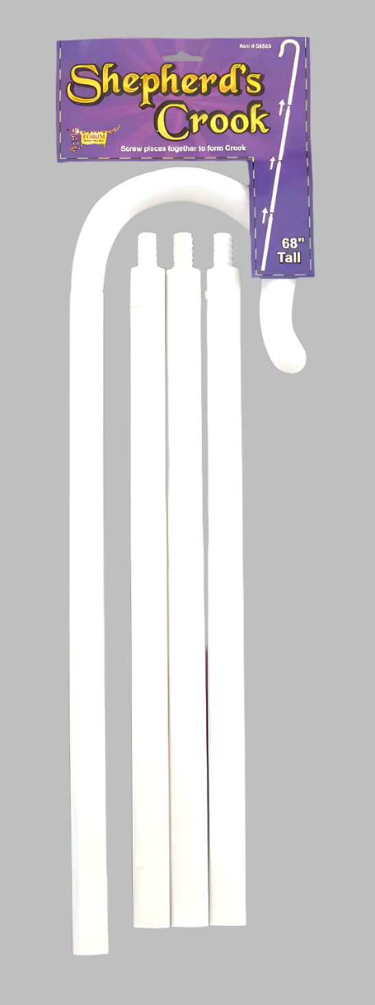 White Shepherd's Crook Costume Prop Accessory