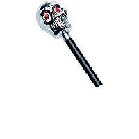 48-Inch Silver Skull Walking Cane Costume Prop Accessory