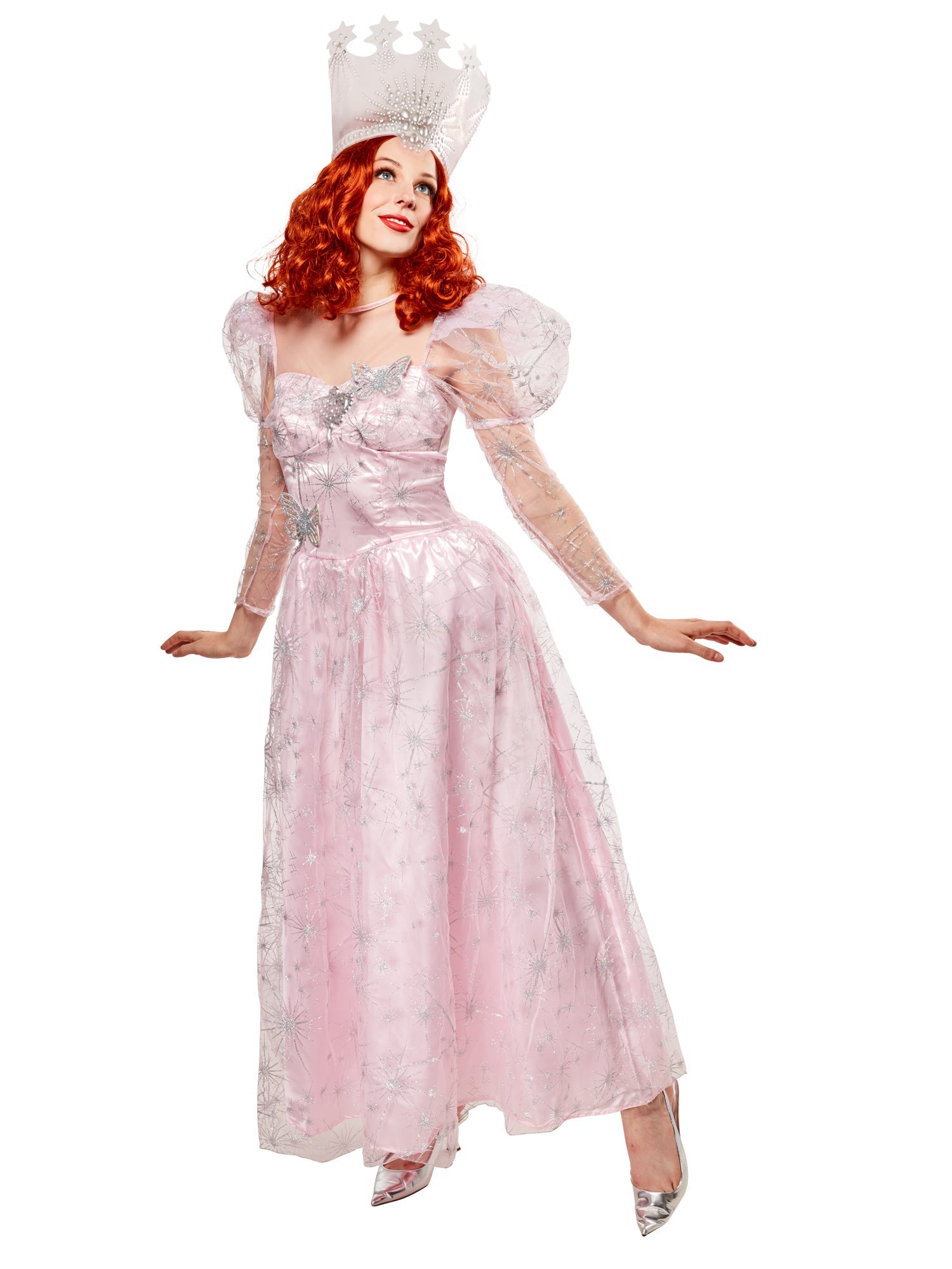 Womens Wizard of Oz Glinda the Good Witch Dress and Tiara Costume