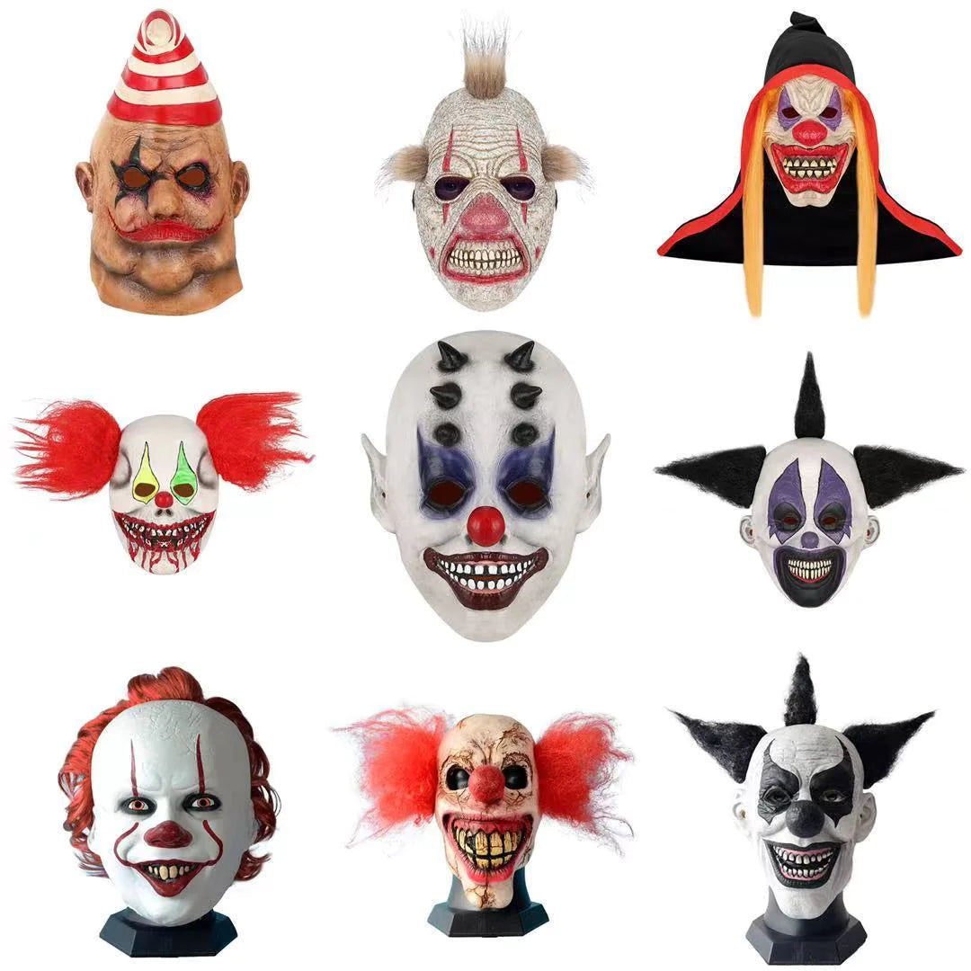 Spooky Latex Clown Masks for Halloween